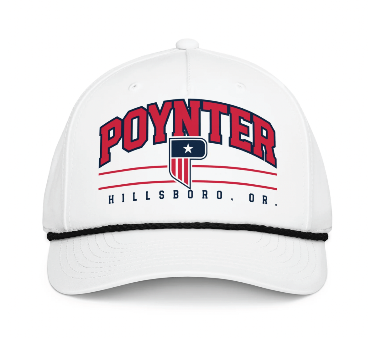 Arched Crest Rope Cap - White