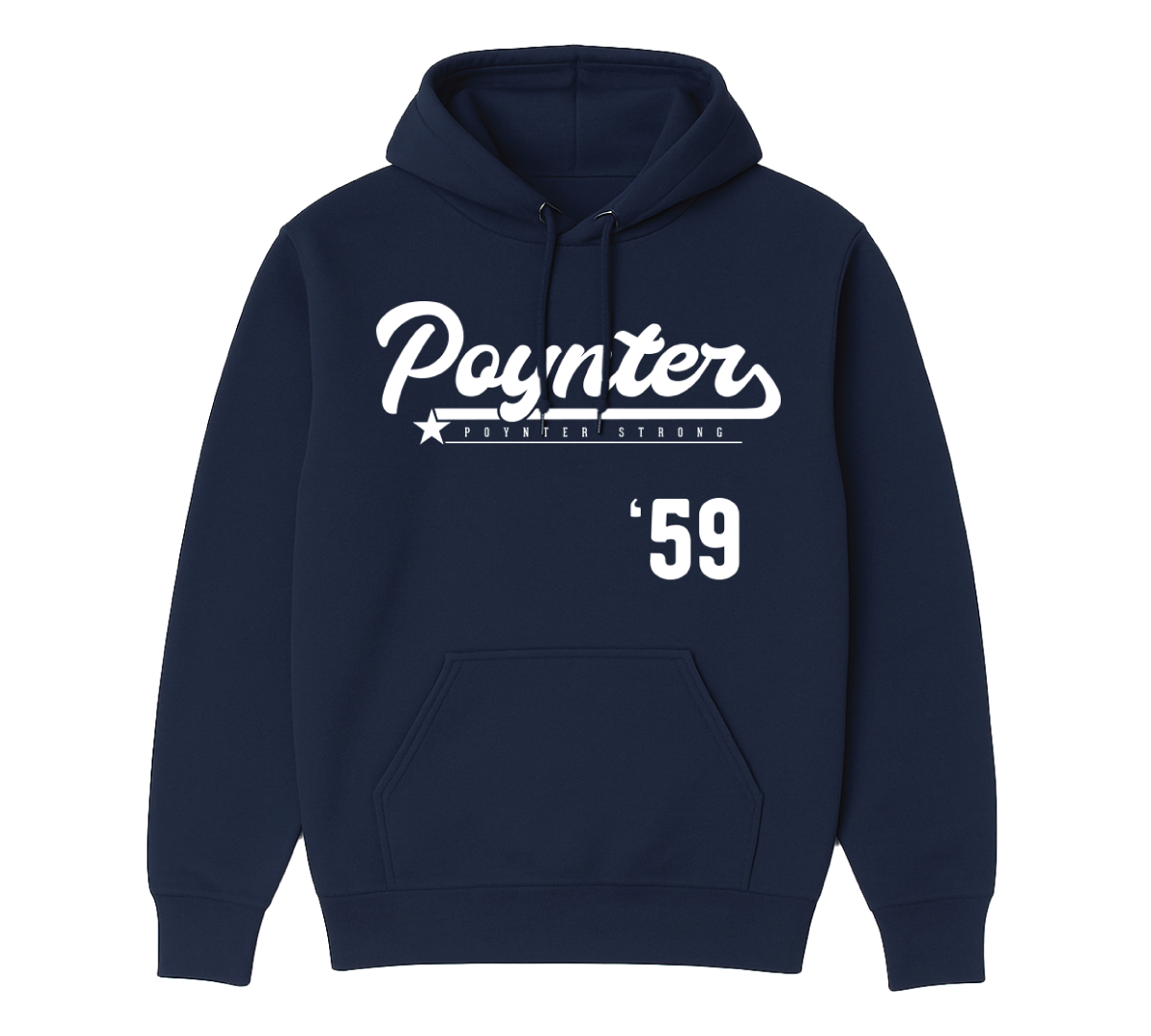 Poynter Script Hoodie - Navy