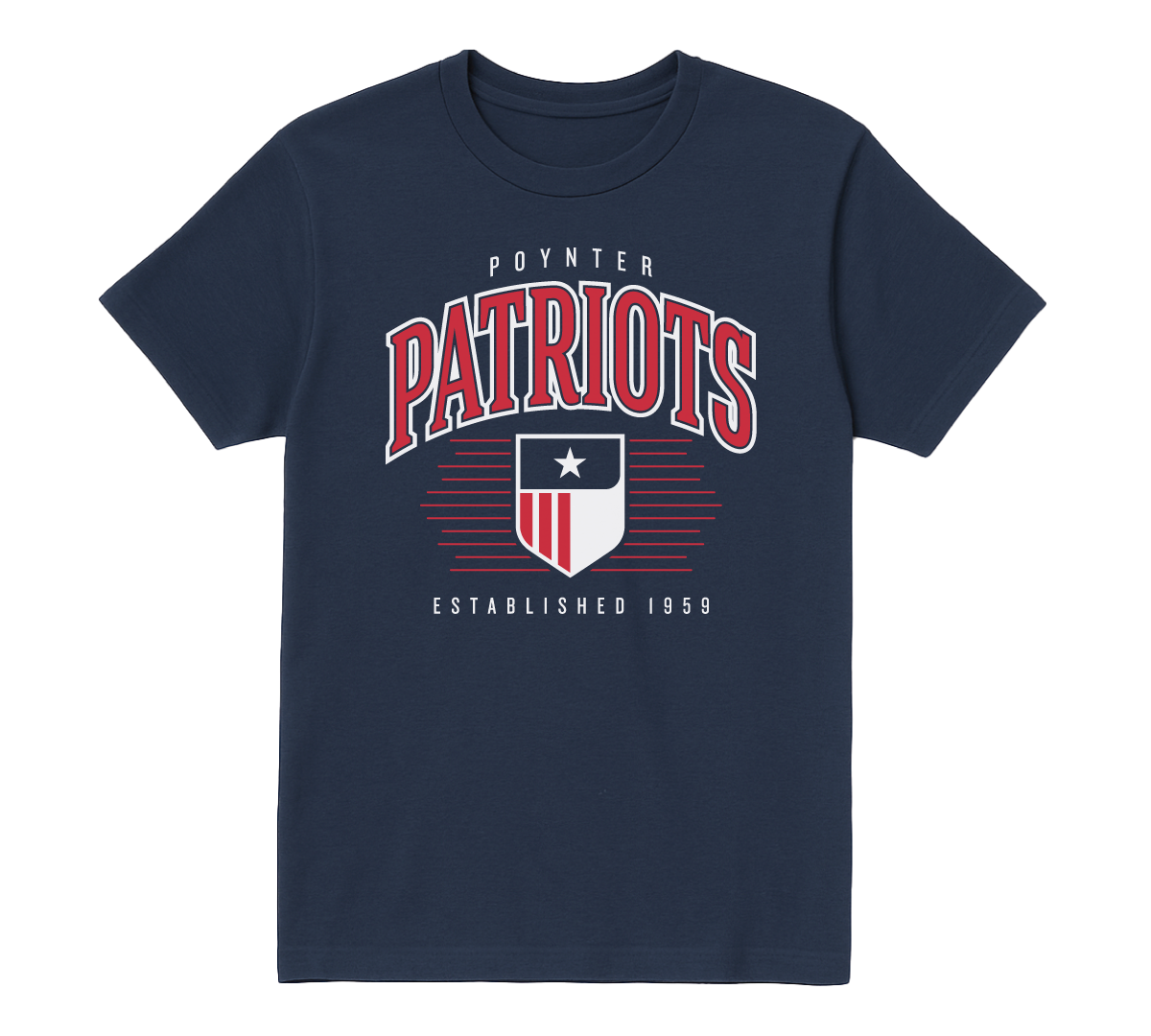 Collegiate Crest Tee - Navy