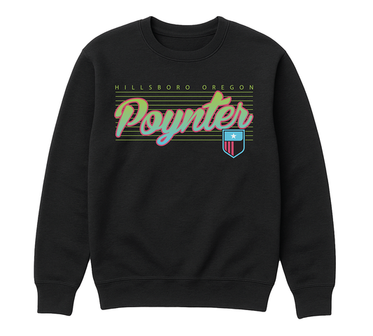 Retro Script Crew Neck - Black