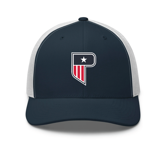 Poynter P Trucker Cap - Navy/White