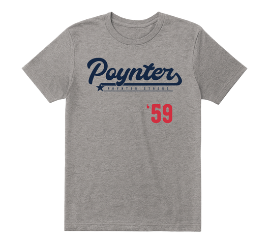 Poynter Script Tee - Heather Grey